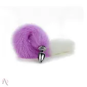 Plug anal Pequeno com Rabo Kit Com Tiara, Grampo de mamilo e coleira - imagem 4