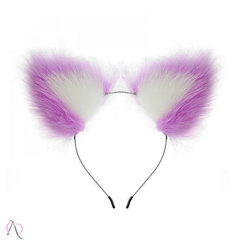 Plug anal Pequeno com Rabo Kit Com Tiara, Grampo de mamilo e coleira