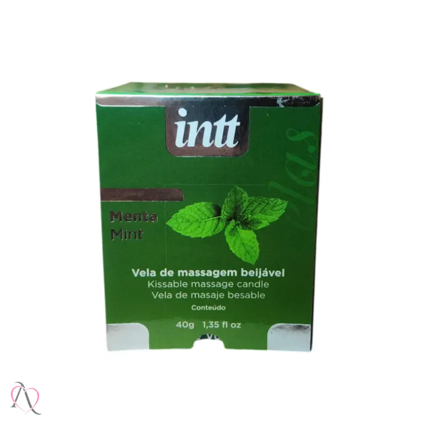 Vela para Massagem Sensual Beijável sabor Menta Intt 40g