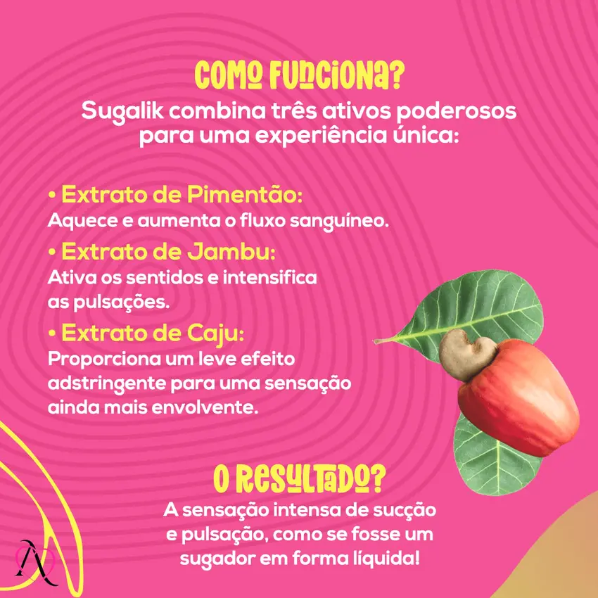 Sugador Líquido Sugalik Sabor Frutas Vermelhas 15g Feitiços