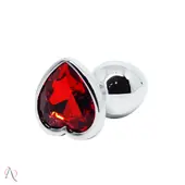 PLUG ANAL DE METAL COM FORMATO DE CORACAO - imagem 1