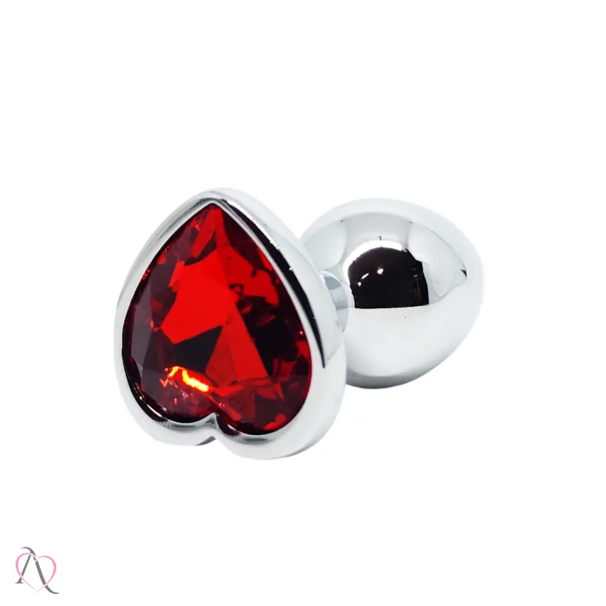 PLUG ANAL DE METAL COM FORMATO DE CORACAO