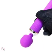 Vibrador de Clitóris Varinha Mágica Recarregável 10 Modos de Vibração - Roxo - imagem 2