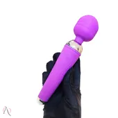Vibrador de Clitóris Varinha Mágica Recarregável 10 Modos de Vibração - Roxo - imagem 4