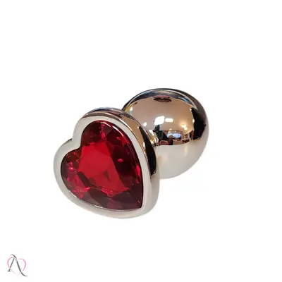 Plug Anal Grande de Coração Vermelho Tamanho G