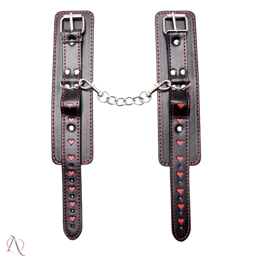 Algema de Couro Com Costura de Coração