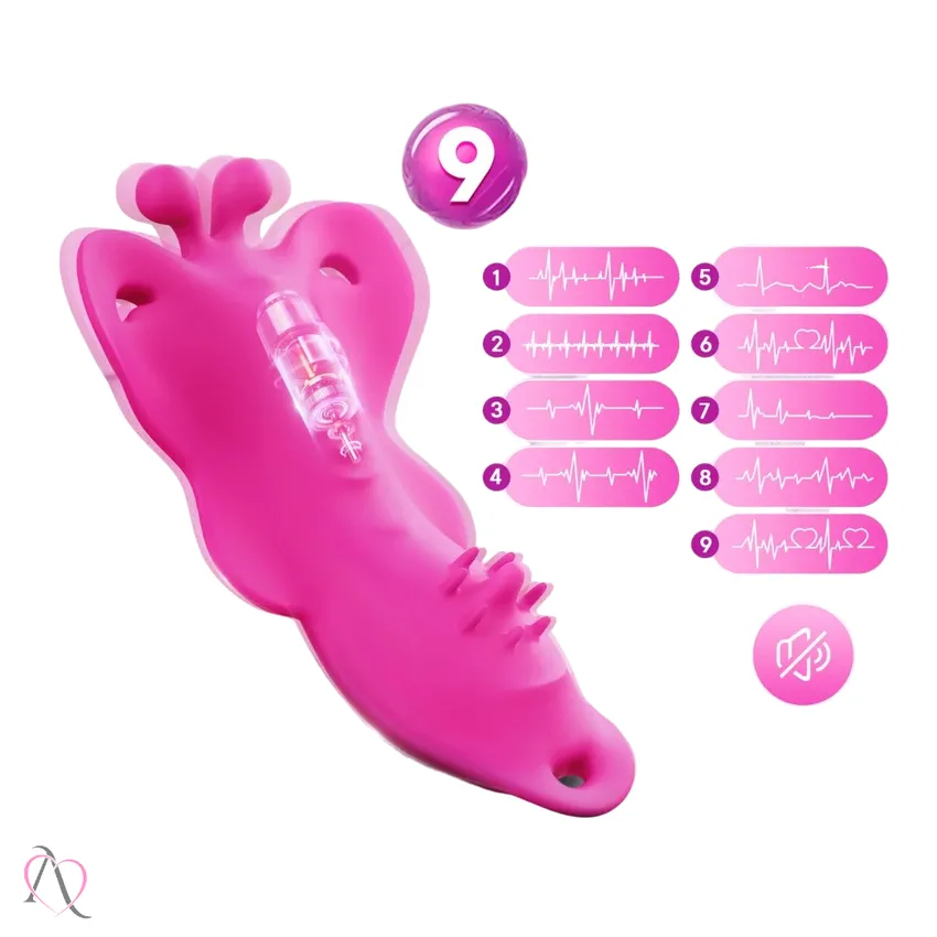 Vibrador de Calcinha por App com Cinta Ajustável 9 Modos de Vibração