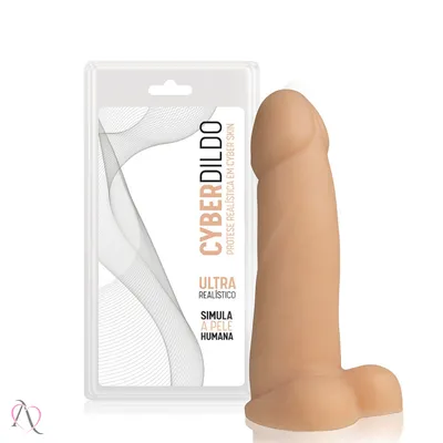Prótese de Pênis em CyberSkin Macio com Vertebra 19x4cm cor Bege