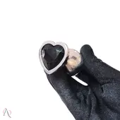 Plug Anal M Preto em Formato de Coração - imagem 3