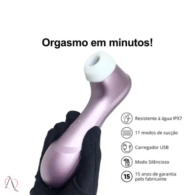 Vibrador Sugador de Clitóris em Ondas de Pressão Satisfyer Pro 2 Violeta 11 Modos