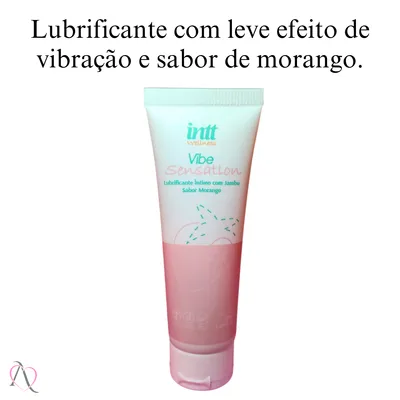 Lubrificante Beijável com Jambu Vibe Sensation sabor Morango 50ml Intt Cosméticos