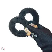 Algema de Metal com Pelúcia Preto - imagem 1