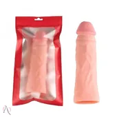Capa Peniana 18x4,3cm Cor Bege em CyberSkin - imagem 3
