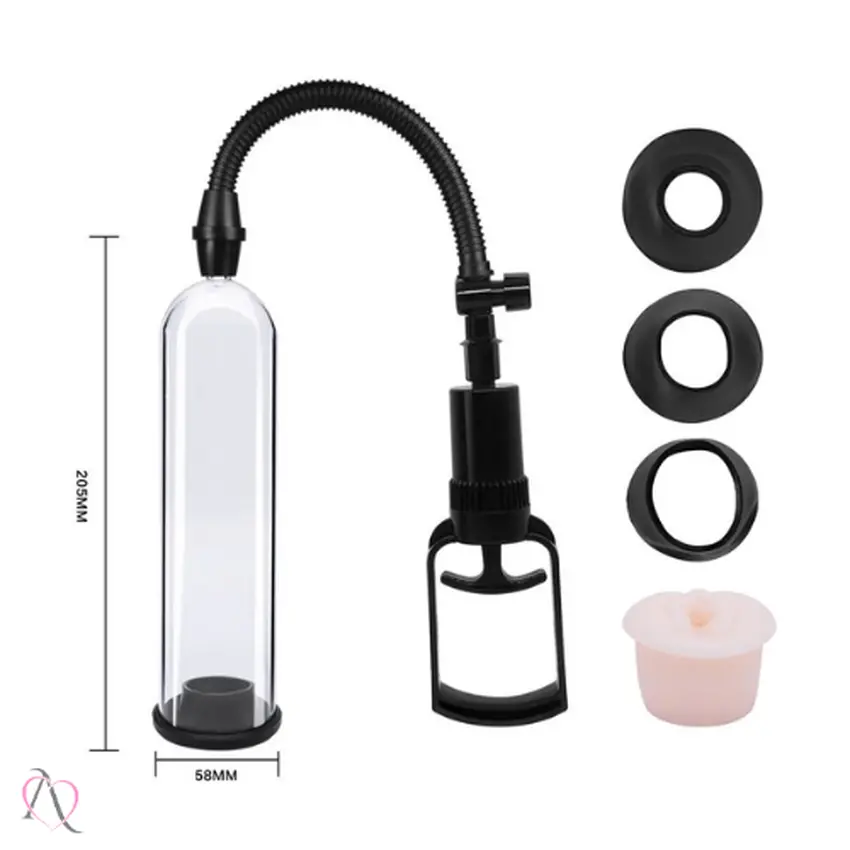 Bomba Peniana Manual para Aumento no Penis - Com 3 Aneis