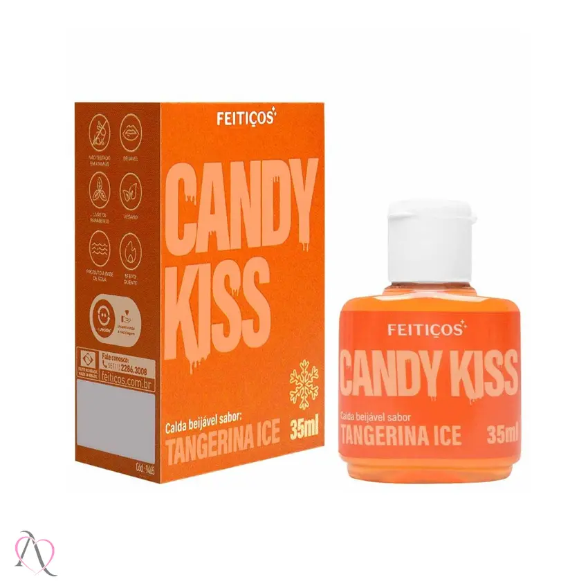 Gel Beijável para Sexo Oral Candy Kiss Tangerina Ice Feitiços
