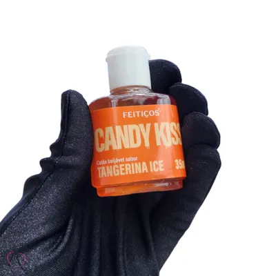 Gel Beijável para Sexo Oral Candy Kiss sabor Tangerina Ice Feitiços