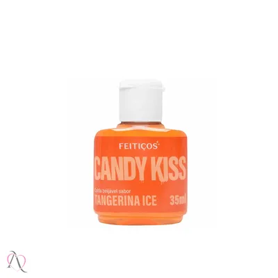 Gel Beijável para Sexo Oral Candy Kiss sabor Tangerina Ice Feitiços