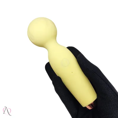 Vibrador Varinha Mágica Sorvetinho Para Clitóris Amarela 10 Modos de Vibração