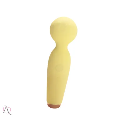 Vibrador Varinha Mágica Sorvetinho Para Clitóris Amarela 10 Modos de Vibração