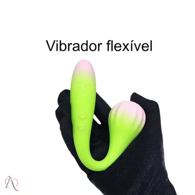 Vibrador de Ponto G Flexível Bulbous 10 Modos de Vibração Cor: Verde
