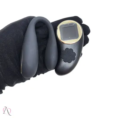 Vibrador de Casal com Controle Remoto Nathan 10 Modos de Vibração Cor: Preto