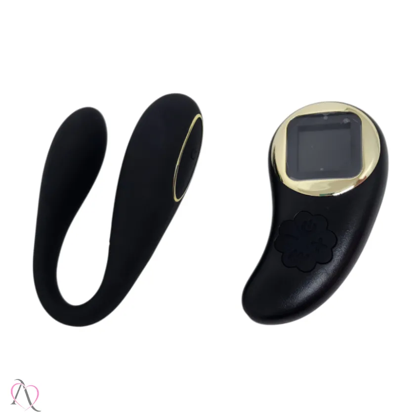 Vibrador de Casal com Controle Remoto Nathan 10 Modos de Vibração Cor: Preto
