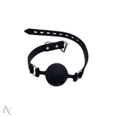 Mordaça de Silicone com Bola 4.5cm Cor Preto - imagem 1