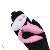 Vibrador de Casal Lobo com Controle Remoto 9 Modos de Vibração Cor: Rosa - imagem 4