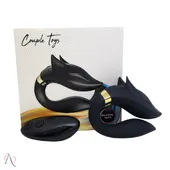 Vibrador de Casal Lobo com Controle Remoto 9 Modos de Vibração Cor: Preto - imagem 5