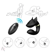 Vibrador de Casal Lobo com Controle Remoto 9 Modos de Vibração Cor: Preto - imagem 5