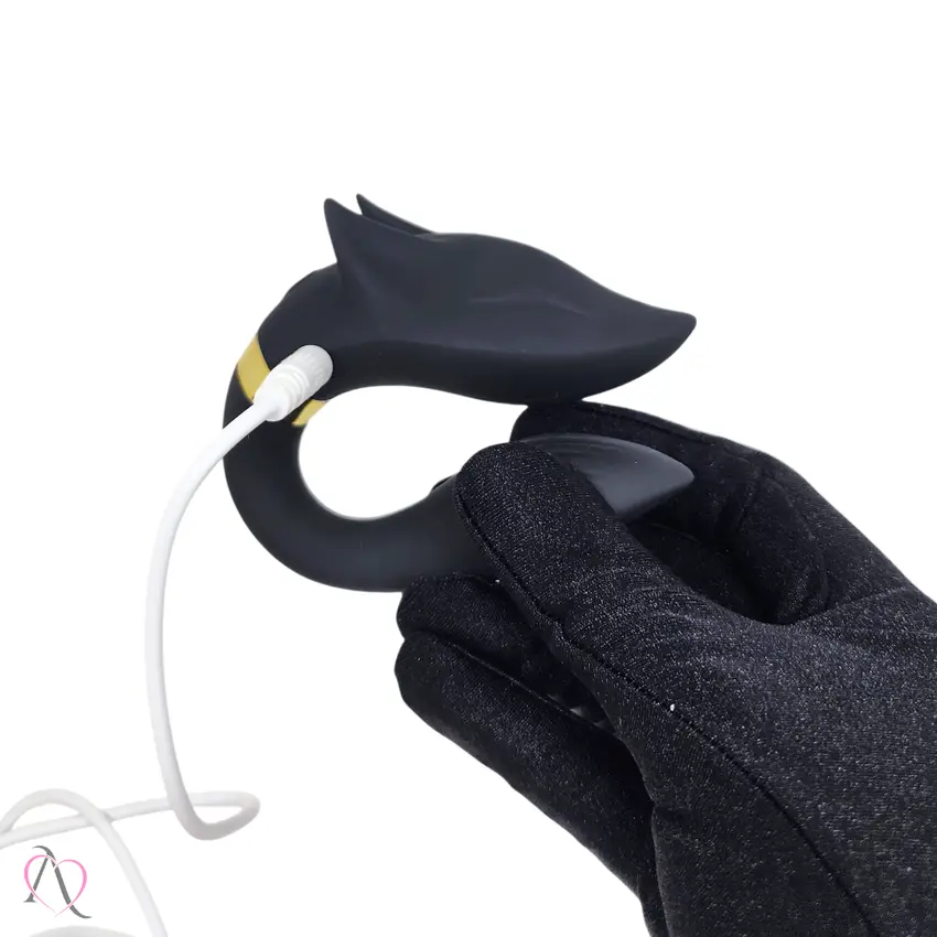 Vibrador de Casal Lobo com Controle Remoto 9 Modos de Vibração Cor: Preto