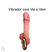 Vibrador de Pênis com Vai e Vem 20x4cm Bege Romeu - imagem 1