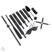 Kit Sado Erótico 10 Itens para BDSM Cor: Preto - imagem 1