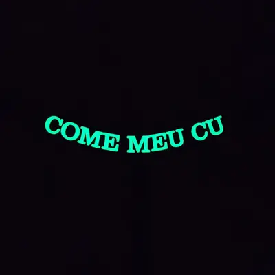 Calcinha com Frase que Brilha no Escuro Come Meu Cu Cor Preto Tamanho Único