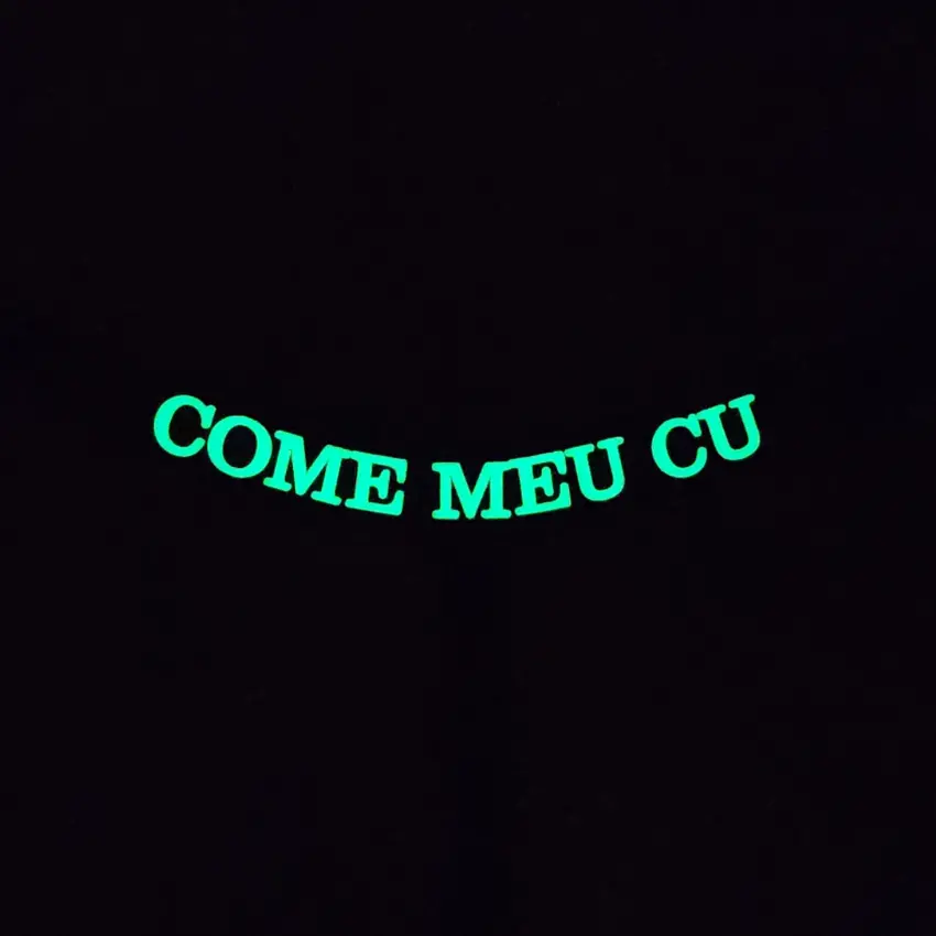 Calcinha que Brilha no Escuro Come Meu Cu Cor Preto