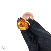 Plug Anal M Rose Formato de Coração Laranja - imagem 2