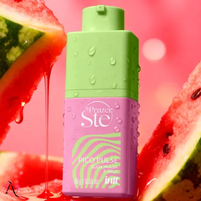 Excitante Pico Pulse Suga, Pulsa, Vibra e Esfria sabor Picolé de Melancia 16g