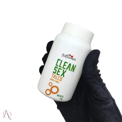 Talco Clean Sex Para Próteses e Masturbadores 40G Hot Flowers