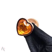 Plug Anal G Rose Formato de Coração Laranja - imagem 1