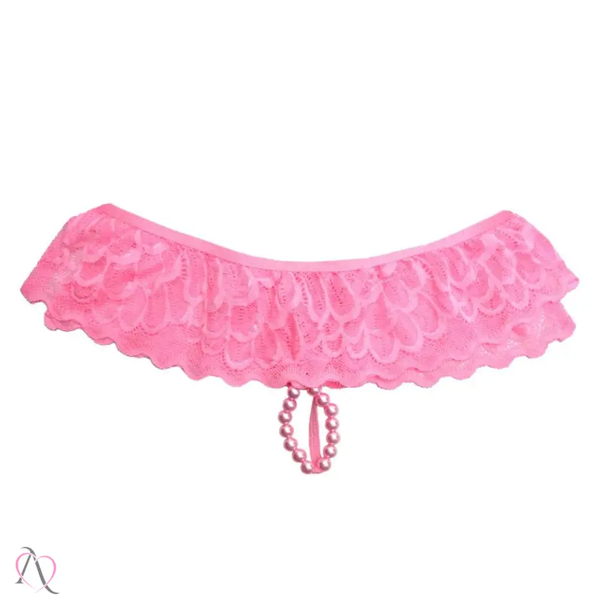 Calcinha Tailandesa com Pérolas Para Sexo - Glow Rosa Tallyta Moda Apimentada