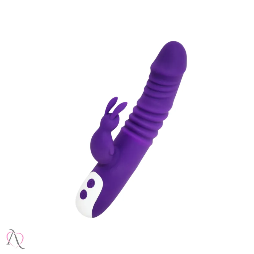 Vibrador Penetrável Rabbit Roxo com 10 Modos de Vibração