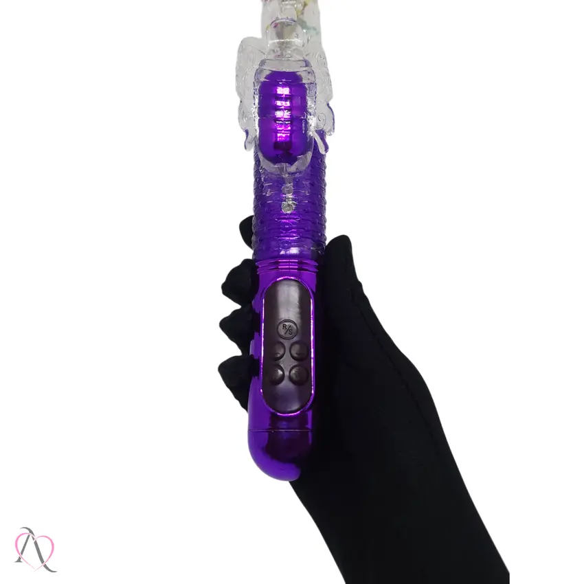 Vibrador Penetrável Rabbit Roxo com 10 Modos de Vibração