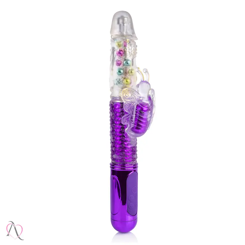Vibrador Penetrável Rabbit Roxo com 10 Modos de Vibração