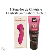 Kit Mulher Iniciante - 1 Sugador de Clitóris e 1 Lubrificante Beijável Sabor Chiclete - imagem 1