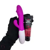 Kit Casal Iniciante 2 - 1 Vibrador Penetrável Snappy à pilha e 1 Lubrificante Beijável Sabor Morango que Esquenta 50g - imagem 3