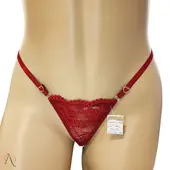 Calcinha Tailandesa Fio Dental com Regulagem cor Vermelho Serve do P ao G Tallyta Moda Apimentada - imagem 1