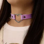 Gargantilha Choker Coração cor Lilás - imagem 5