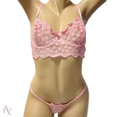 Lingerie Conjunto Glow Personalizável Rosa Tamanho M - Tallyta Moda Apimentada - imagem 3