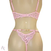 Lingerie Conjunto Glow Personalizável Rosa Tamanho M - Tallyta Moda Apimentada - imagem 4