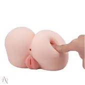 Masturbador Masculino em Formato Bunda com Vagina e Ânus Cyberskin Cor Bege - imagem 1